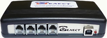 Система записи телефонных разговоров на компьютер по USB порту Telest RL1-C (4 линии)