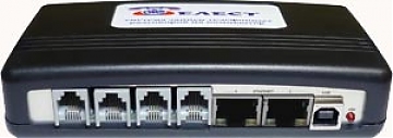 Система записи телефонных разговоров на компьютер по USB/Ethernet Telest RL4-E (4 линии с сообщением в линию)